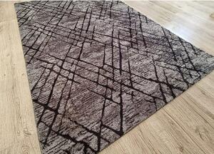 Sivý koberec Plush Deluxe s mramorovým vzorom – Shaggy Rozmer: 50x80 cm