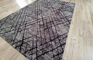 Sivý koberec Plush Deluxe s mramorovým vzorom – Shaggy Rozmer: 50x80 cm