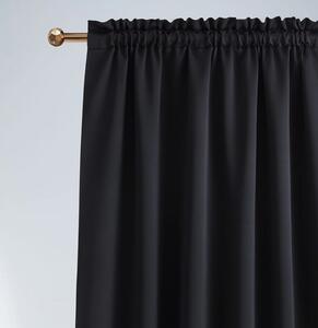 Čierny luxusný zatemňovací záves 140x260 cm Čierna