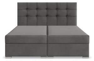 Manželská posteľ ELDA Velvet 140×200 cm sivá