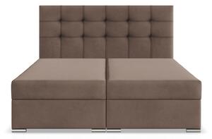 Manželská posteľ ELDA Velvet 160×200 cm hnedá