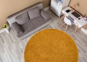 Okrúhly koberec SOFFI shaggy 5cm zlatý