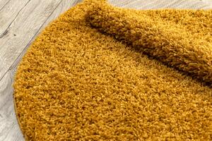 Okrúhly koberec SOFFI shaggy 5cm zlatý