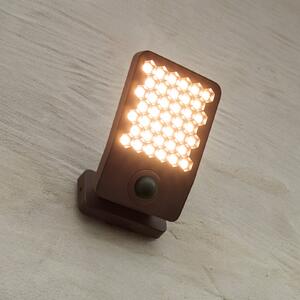 Vonkajšie nástenné svietidlo s LED senzorom ATLANTIS, tmavošedá, 22 cm, IP54, Hliník / sivá / zinok, Hliník, Moderný, Nástenné svietidlo