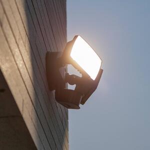Vonkajší nástenný reflektor s LED senzorom CHIMERA, čierny, 2-pl., IP54, Čierna, Plast, Nástenné svietidlo