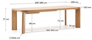 JONDAL rozkladací jedálenský stôl SMALL