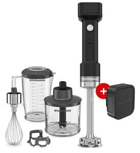 KitchenAid bezdrôtový tyčový mixér s príslušenstvom 5KHBRV75 GO, s batériou