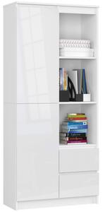 Regál R 80 cm CLP R11 biela lesk