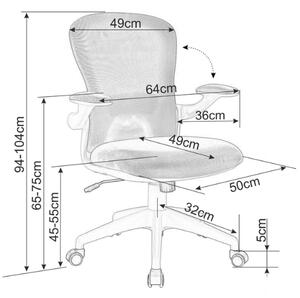 Otočná stolička RASIMA - šedá / biela