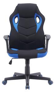 Otočná stolička EILISH - čierna / modrá