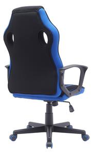 Otočná stolička EILISH - čierna / modrá