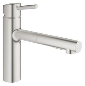 Drezová batéria GROHE Concetto New s vyťahovacou sprškou supersteel 30273DC1