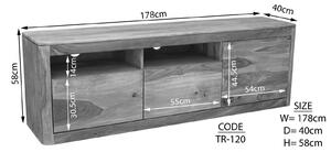 MONTREAL Komoda 58x178 cm, palisander