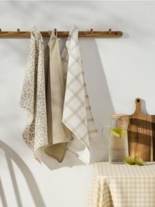 Sinsay - Sada kuchynských utierok 3 pack - krémová