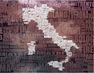 Fototapeta mapa Talianska - Dream about Italy
