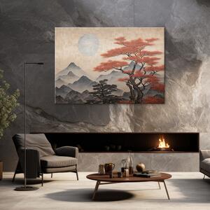 Obraz na plátne Japonská horská krajina Rozmery: 60 x 40 cm