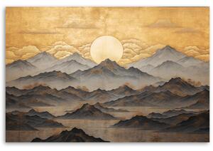Obraz na plátne Nádherná zlatá krajina v Japonsku Rozmery: 60 x 40 cm