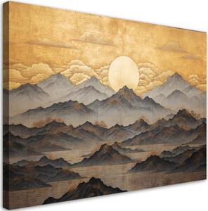 Obraz na plátne Nádherná zlatá krajina v Japonsku Rozmery: 60 x 40 cm