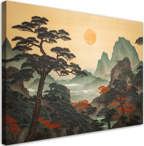 Obraz na plátne Japonská krajina Rozmery: 60 x 40 cm