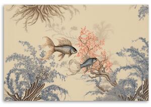 Obraz na plátne Ryby s vodnými rastlinami Rozmery: 60 x 40 cm
