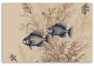 Obraz na plátne Vodné rastliny a ryby Rozmery: 60 x 40 cm