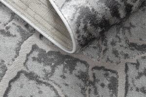 Moderný MEFE koberec okrúhly 6185 Peň stromu, sivý