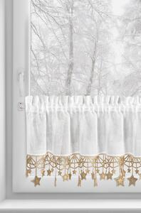 KRÁTKA VIANOČNÁ ZÁCLONA NA PÁSKE XMAS 30X150 CM HVIEZDY