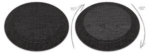 Koberec TIMO 5000 SIZAL kruh, exteriérový, čierny