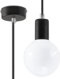 Závesné svietidlo Edison, čierne telo svietidla, výber z 10 farieb kábla