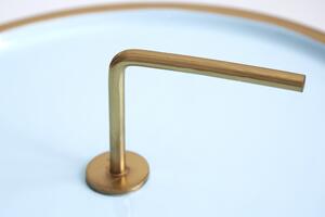 Príručný stolík CLEVO 42 cm - svetlomodrá, zlatá