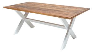 Jedálenský stôl BROOKLYN 160 cm - prírodná, biela