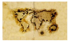 Fototapeta mapa pokladov - Gold-diggers' map of the World