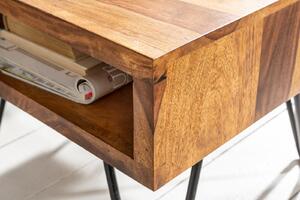 Príručný stolík MATIS 45 cm - prírodná, palisander