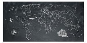 Fototapeta XXL mapa sveta v netradičnom prevedení