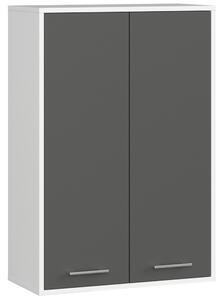 Ak furniture Závěsná koupelnová skříňka Fin W64 64 cm bílá/grafit