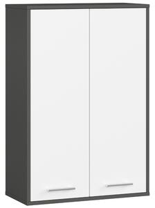 Ak furniture Závěsná koupelnová skříňka Fin W64 64 cm grafit/bílá