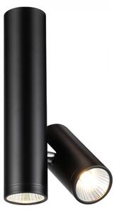 RENDL BOGARD TWIN stropná matná čierna 230V LED 2x5W 40° 3000K R12499