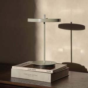 UMAGE LED dobíjacia stolová lampa Asteria Move olivovo zelená uni, 31cm, Zelená, Obývacia izba / jedáleň, kov, Dizajn, Stojacie svietidlo