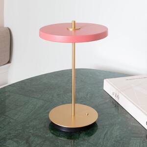 UMAGE stolová LED lampa Asteria Move, ružová/mosadz, 31 cm, Fialová / ružová, Obývacia izba / jedáleň, kov, Dizajn, Stojacie svietidlo