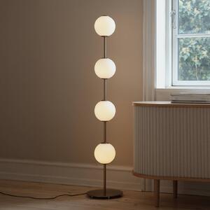 UMAGE LED stojacia lampa Audrey, mosadzová farba Výška 128 cm 4-pl., Mosadz / zlato, Obývacia izba / jedáleň, kov, Dizajn, Stojaca lampa