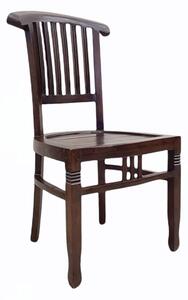 Židle Kipling s dřevěným sedákem Čokoládová