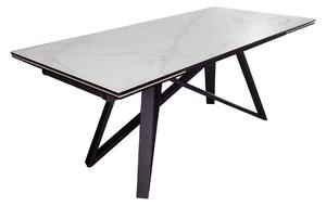 Jedálenský stôl GLOBE 180-220-260 cm - sivá, biela