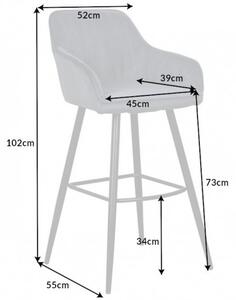 Barová stolička NEAPOL - sivá