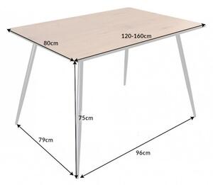 Jedálenský stôl BRACE 120-160 cm - prírodná