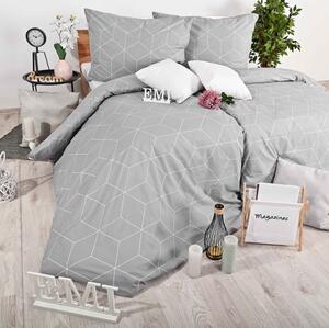 Obliečky bavlnené Alya grey EMI, Štandardný set jednolôžko obsahuje 1x 140x200 + 1x 70x90