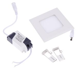 V-TAC Hranatý zapustený LED mini panel 3W, Teplá biela 2500 - 3000K