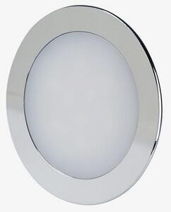 V-TAC Chrómový okrúhly zapustený LED panel 18W, Teplá biela 2500 - 3000K