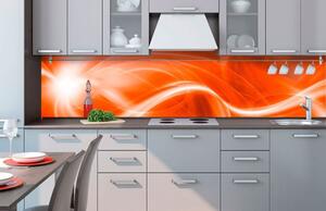 Samolepiaca fototapeta do kuchyne oranžový abstrakt - 180x60
