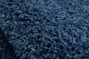 Okrúhly koberec BERBER 9000, tmavo-modrý, strapce, Maroko Shaggy