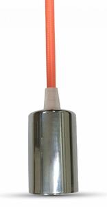 V-TAC Chrómová závesná lampa s farebným káblom (14 farieb), Oranžová